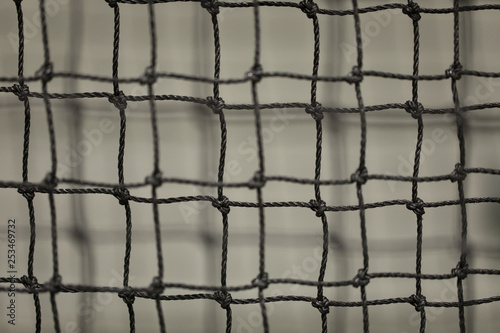 Closeup of Baseball Cage Net