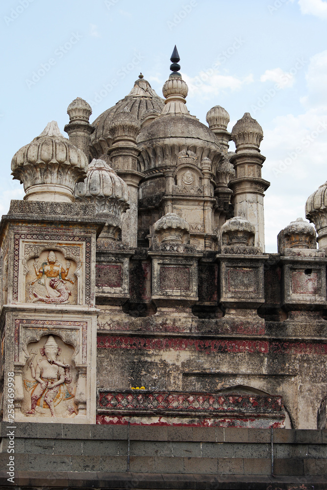 Bhuleshwar temple dome, Hindu temple of lord Shiva, Pune - Solapur highway, near Yawat, Pune, Maharashtra.