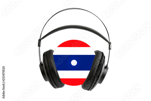 Photo of a headset with a CD with the flag of Thailand
