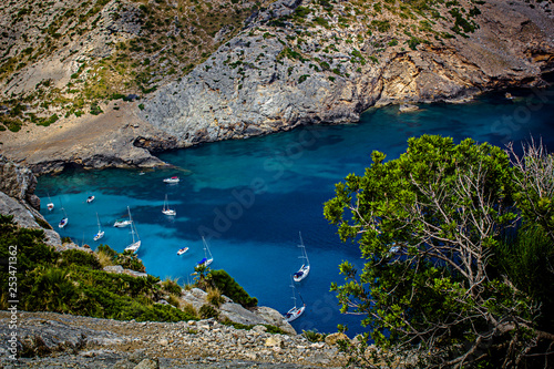 Cala Fornell in Balearic islands, in Spain