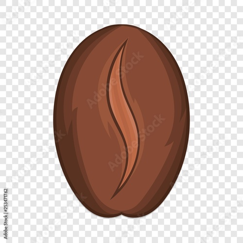 Coffee bean icon. Cartoon illustration of coffee bean vector icon on a background. Brown coffee light circle for any web design 