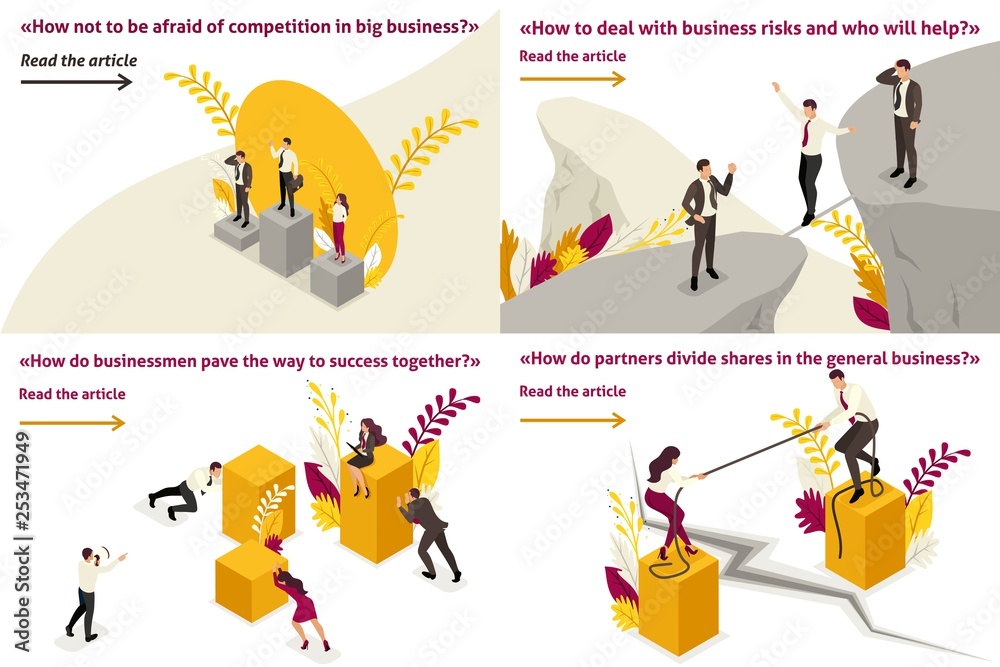 Fototapeta premium Isometric Business Concepts