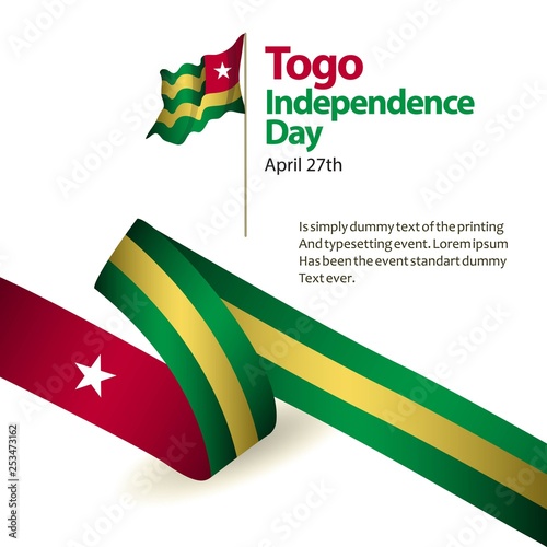 Togo Independence Day Vector Template Design Illustration