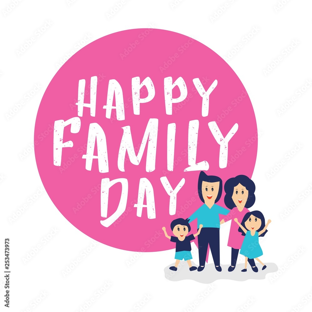 Happy Family Day Vector Template Design Illustration Happy Family Day Vector Template Design Illustration