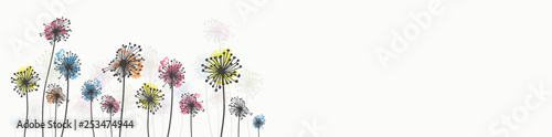 Ink drawing wild flowers
