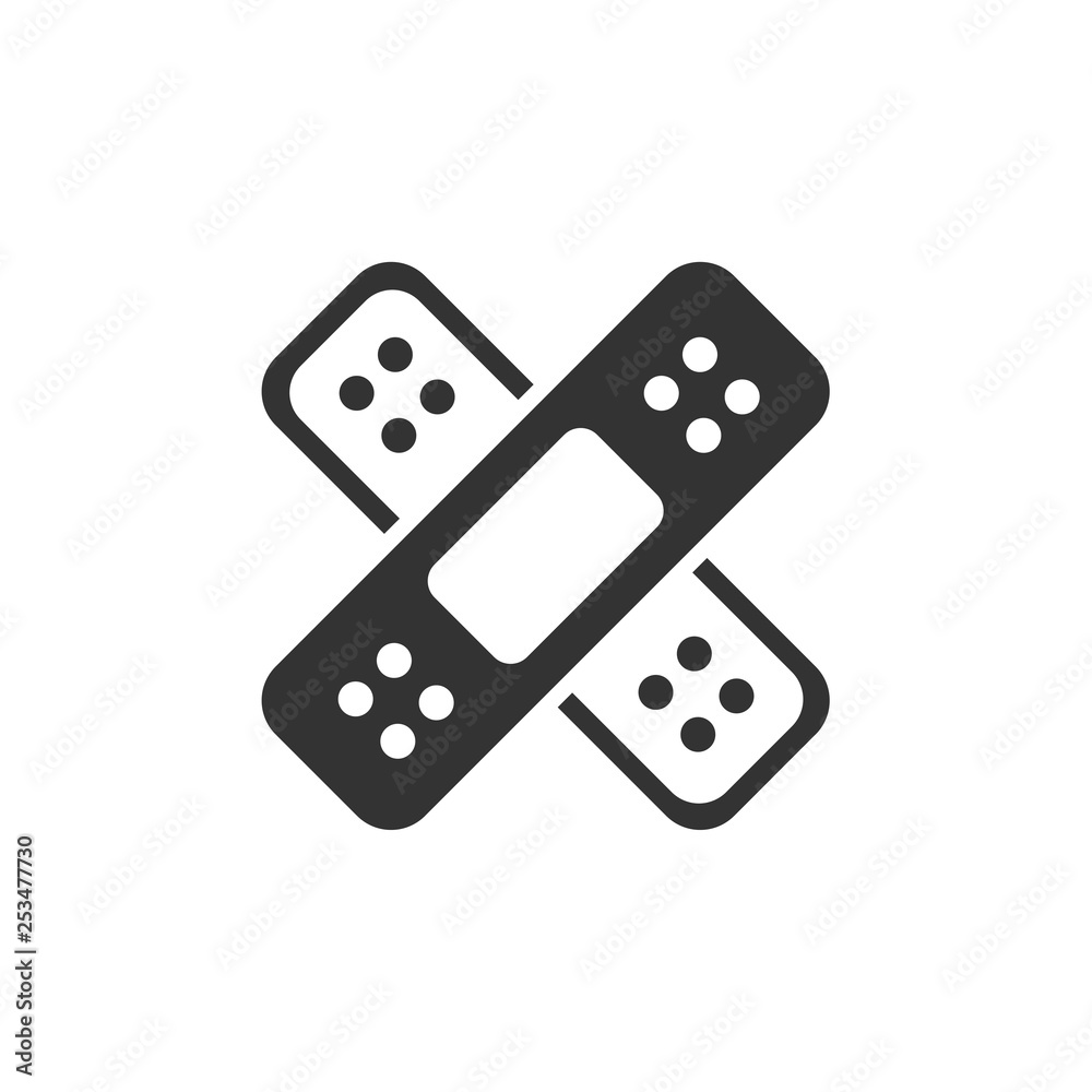 Band aid icon. Medicine care Band aid icon. Medicine care