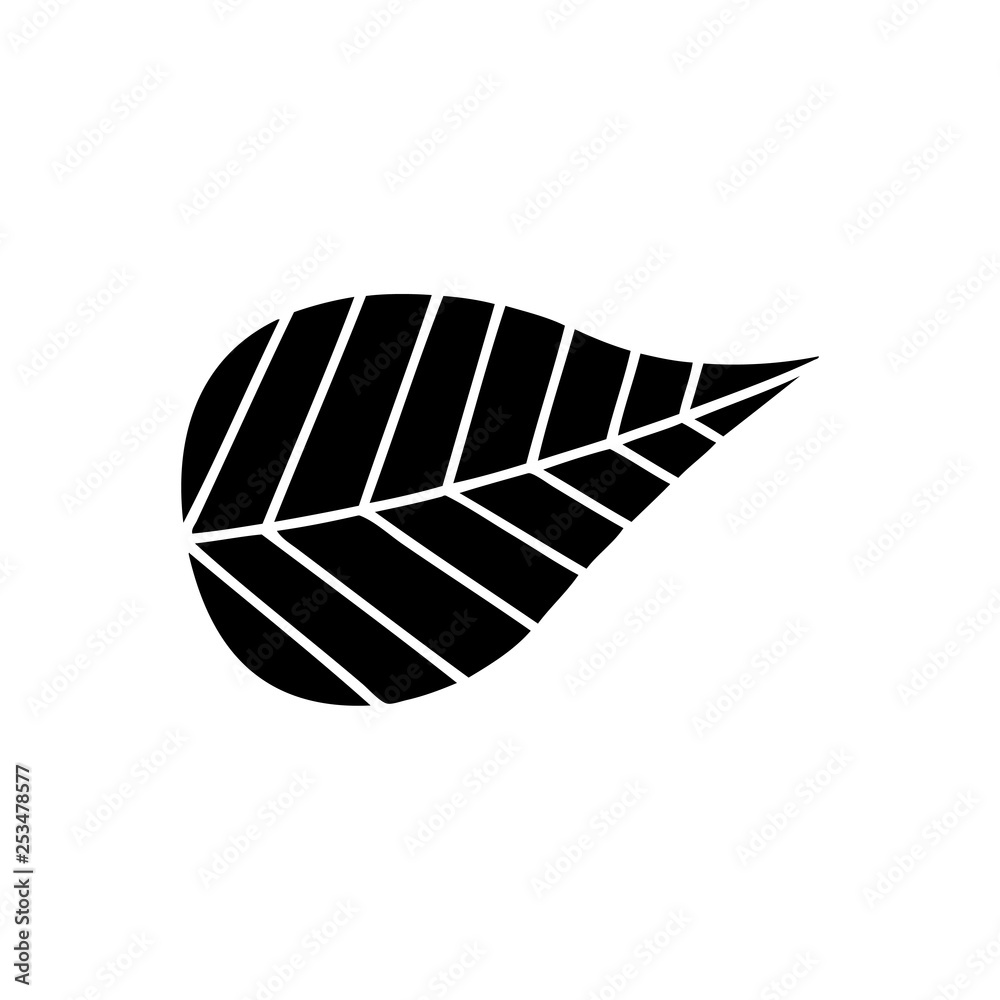 flat symbol green leaf flat symbol green leaf