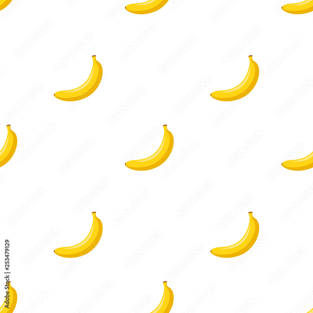 Seamless pattern with banana on white background Seamless pattern with banana on white background