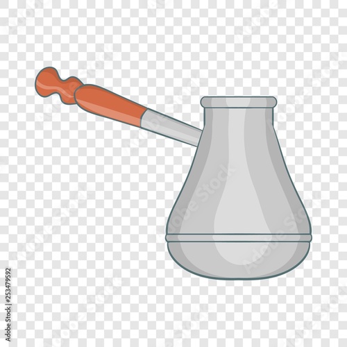Cezve icon in cartoon style on a background for any web design 