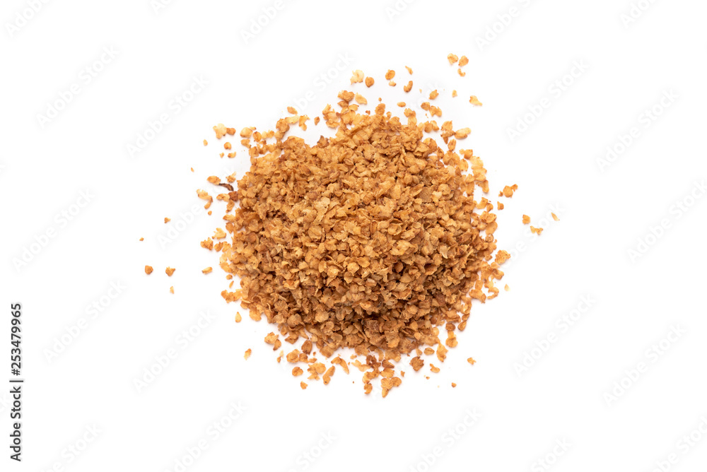 Buckwheat flakes isolated on white background. Buckwheat flakes isolated on white background.