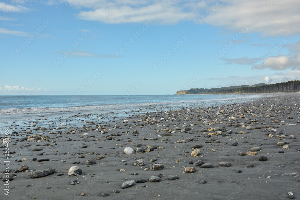Beautiful rocky beach with small stones in West Coast Beautiful rocky beach with small stones in West Coast