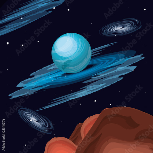 space with venus planet universe scene