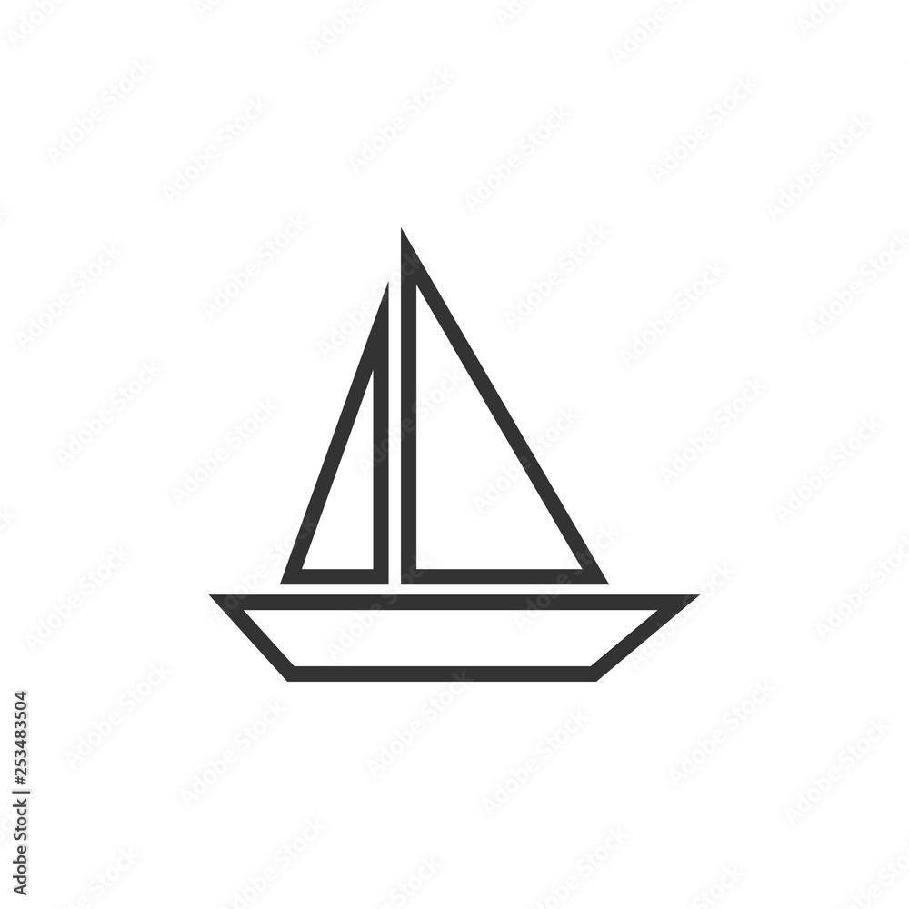 Sailboat icon design template vector isolated Sailboat icon design template vector isolated
