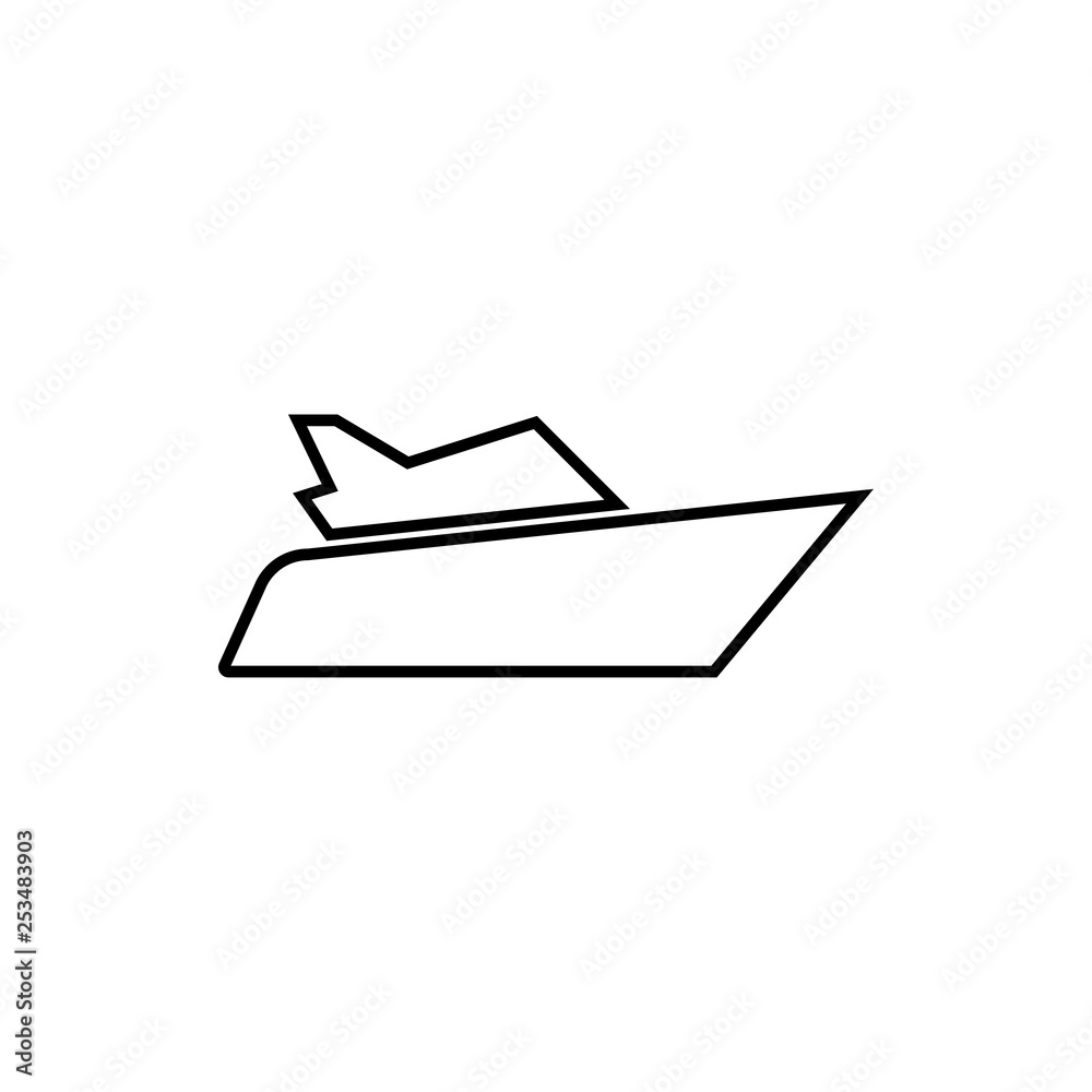 Yacht icon design template vector isolated