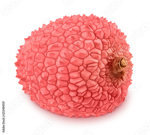 Whole lychee isolated on a white background.