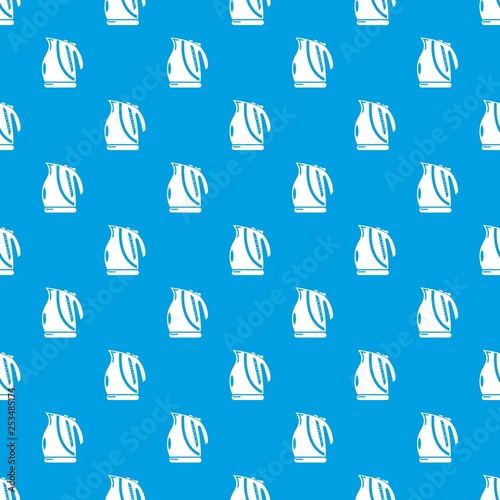 Kettle power pattern vector seamless blue repeat for any use