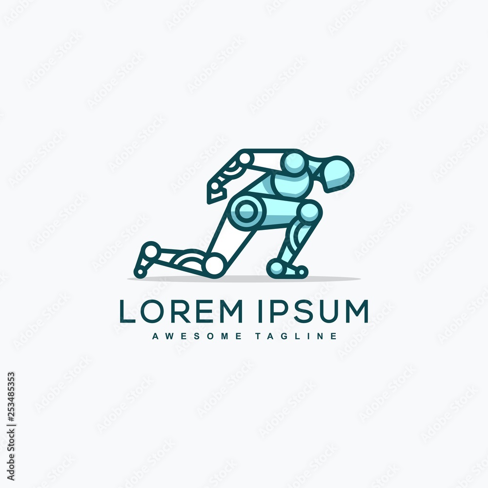 Abstract Runner concept illustration vector Design template Abstract Runner concept illustration vector Design template