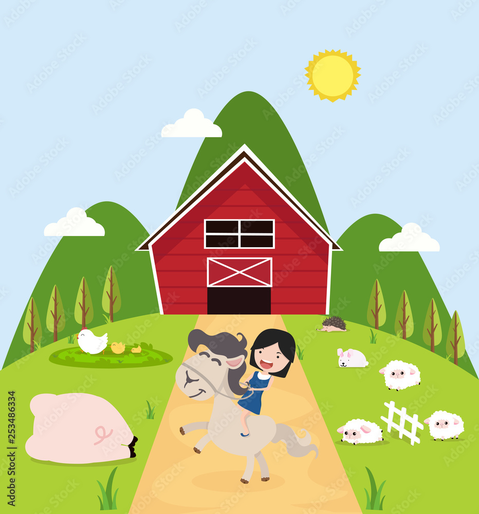 Collection of farm animals vector Collection of farm animals vector