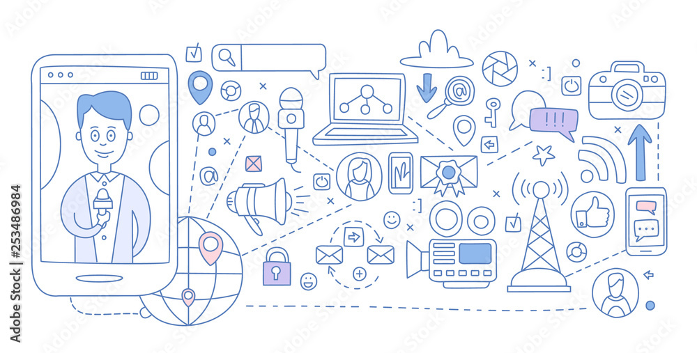 Social Media Infographics. Vector Illustration Social Media Infographics. Vector Illustration