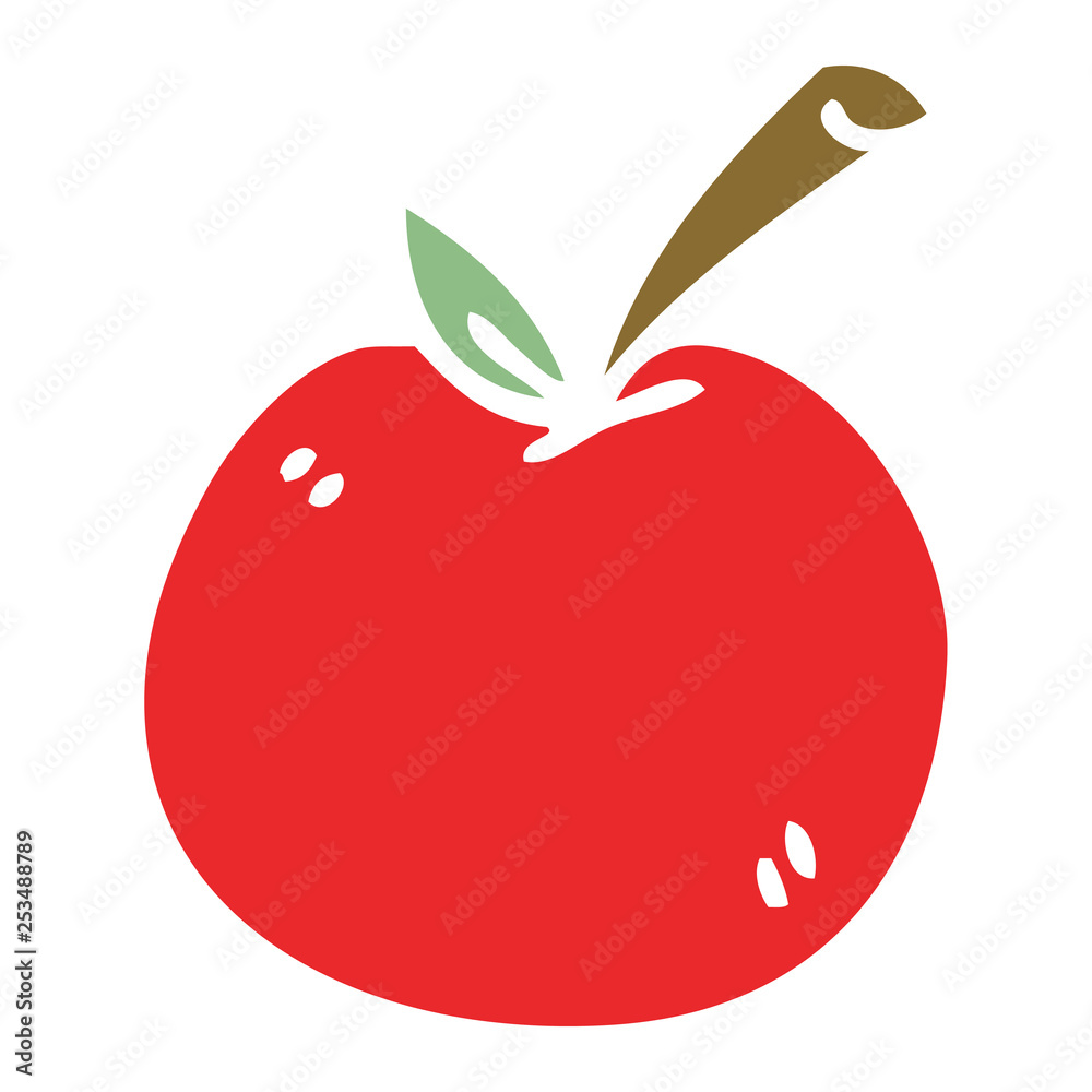 quirky hand drawn cartoon apple quirky hand drawn cartoon apple
