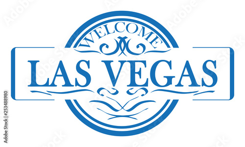 Label vector Las Vegas photo