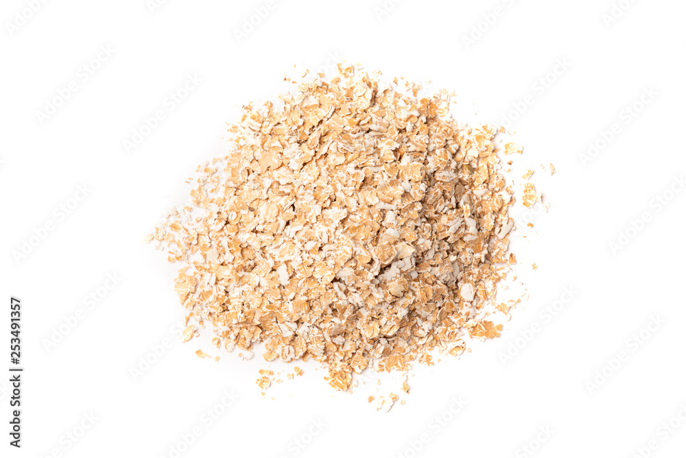 Wheat flakes isolated on white background. Wheat flakes isolated on white background.