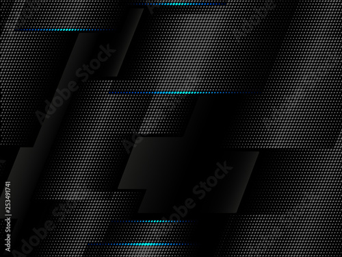 blue and black vector geometric background