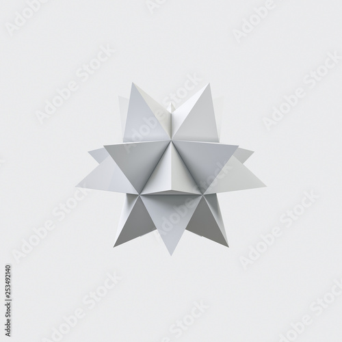 Fototapeta Naklejka Na Ścianę i Meble -  abstract paper monochrome origami star