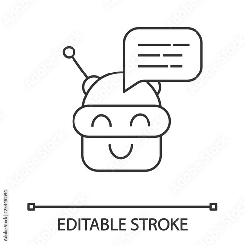 Chatbot message linear icon