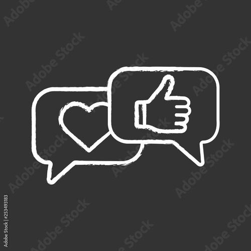 Customer feedback chalk icon