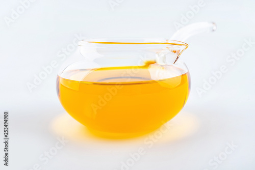 Golden edible vegetable oil linseed oil