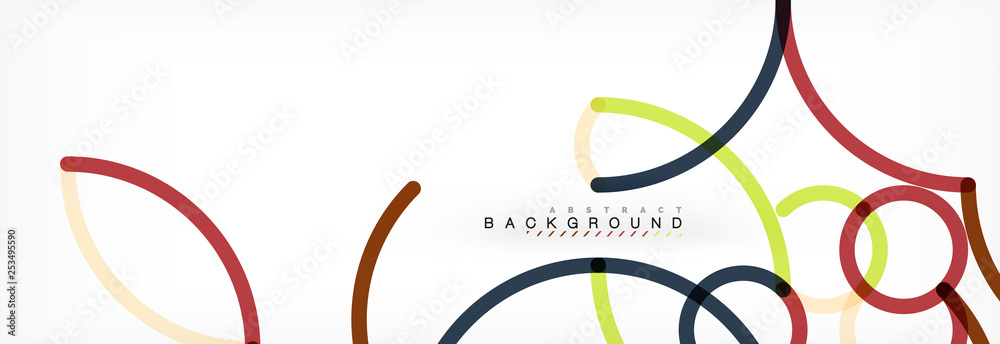 Curly wave lines abstract background design, transparent color lines on gray Curly wave lines abstract background design, transparent color lines on gray