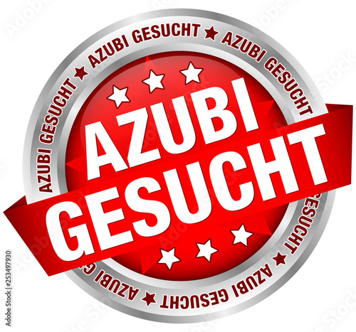 Button Banner "Azubi gesucht" Rot/Silber