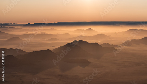 sunrise  aerial  desert dunes  Sussusvlei