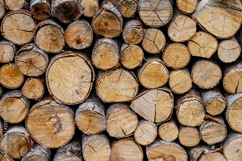 Holzstapel Close-Up