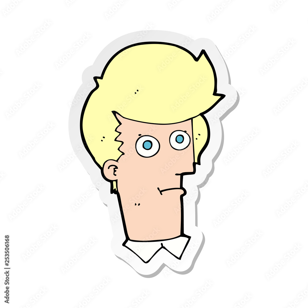 Obraz premium sticker of a cartoon staring face