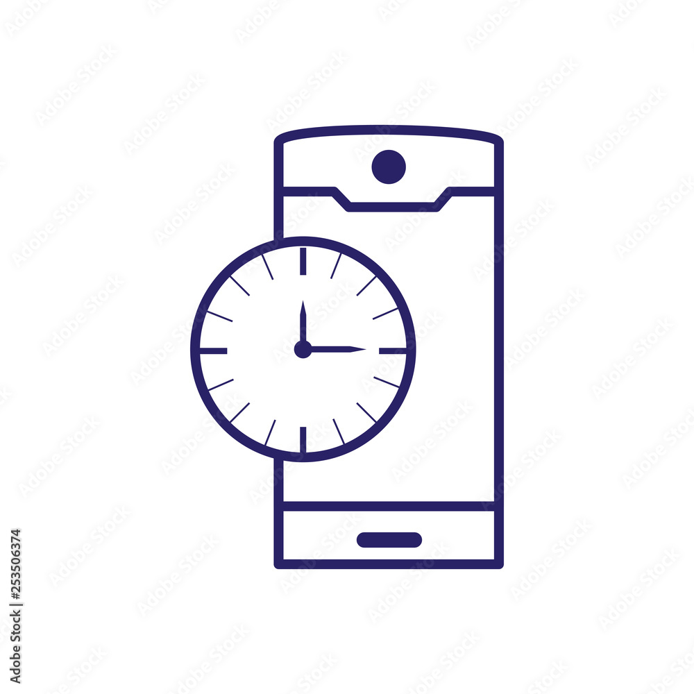 smartphone device with clock time smartphone device with clock time