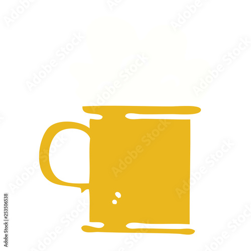 quirky hand drawn cartoon tankard of beer