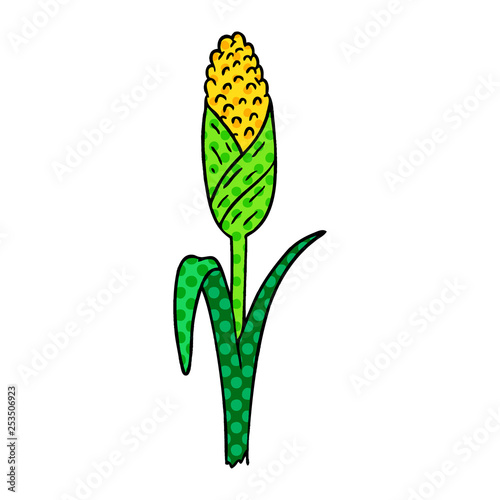 cartoon doodle of fresh corn on the cob