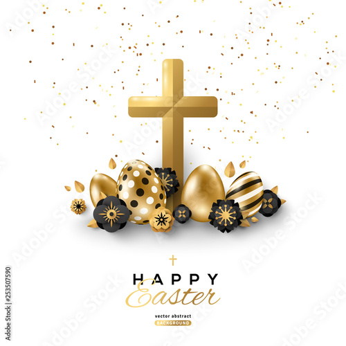 Easter poster with cross