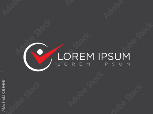 Check mark vector logo design