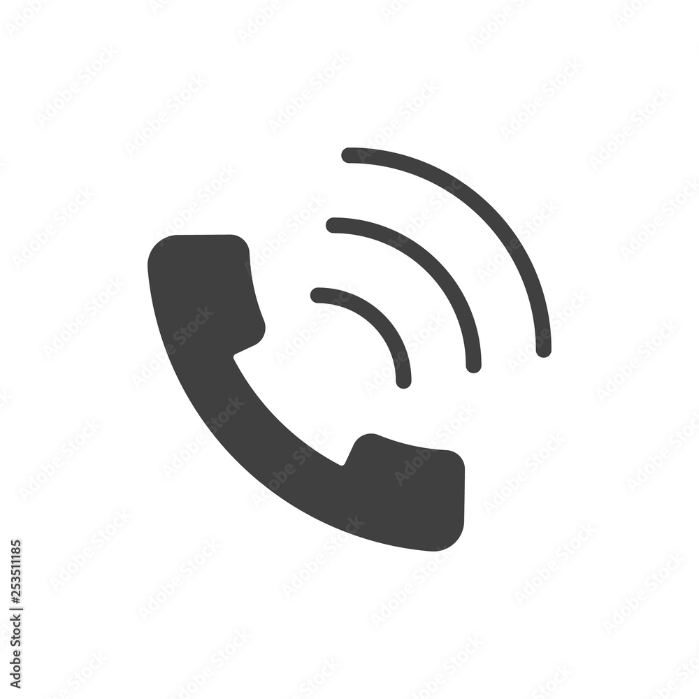 Handset black icon