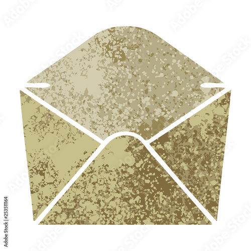 quirky retro illustration style cartoon envelope