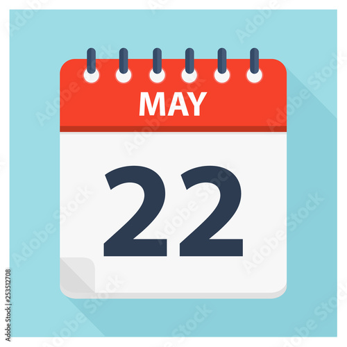 May 22 - Calendar Icon - Calendar design template