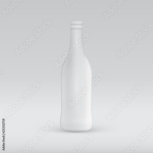 Blank white bottle for advertising, vector illustration