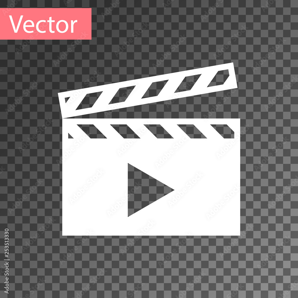 Movie Clapper Icon On Black And White Vector Backgrounds High-Res