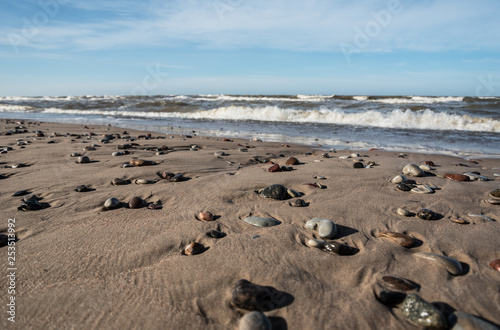 Pebble stones by the sea. © Ludmila Smite