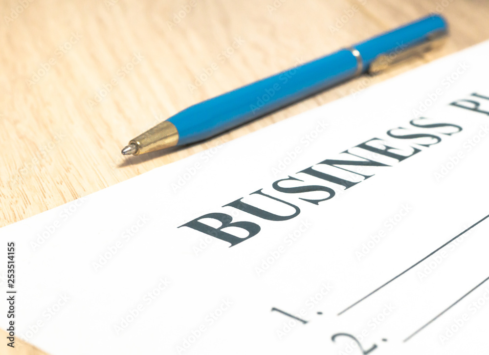 Business plan strategy with presentation in the office. Business plan strategy with presentation in the office.