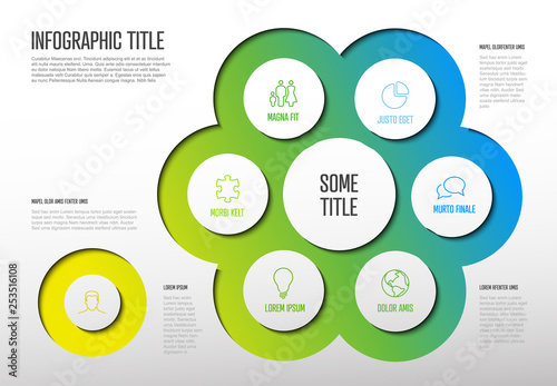 Multipurpose Infographic template with six elements