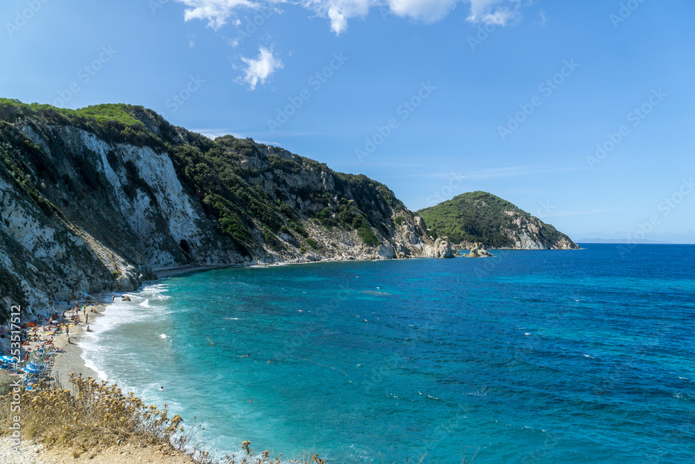 The blue coastline of Sardinia, Italy